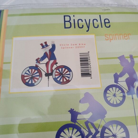 Premier Kites Uncle Sam 20" Bicycle Spinner Red White Blue Wind Garden SKU 25997 - Picture 2 of 9